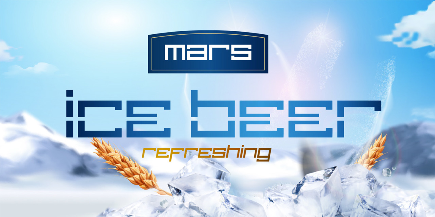 Beispiel einer Mars Model Regular-Schriftart